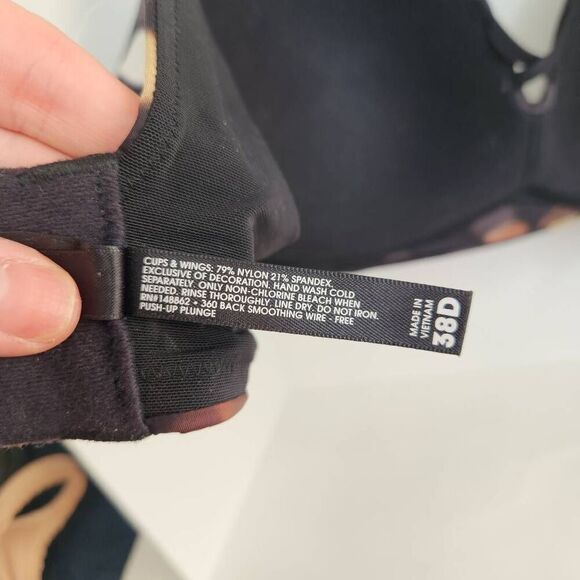 Torrid Curve Push Up Full Coverage Padded Black Pola Dot Bra 38D - Picture 10 of 12